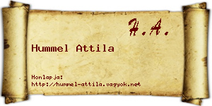 Hummel Attila névjegykártya