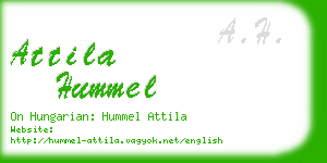 attila hummel business card